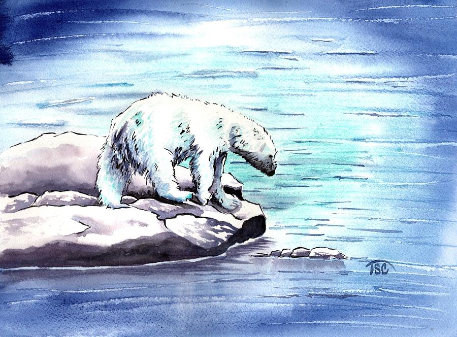 Polar Blues Painting by Tammy Crawford