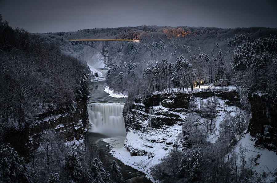 Polar Express over the Genesee Photograph by Guy Coniglio