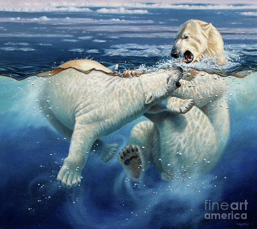 Polar Playtime Painting by Cynthie Fisher