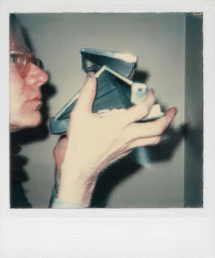 Polaroid Camera Painting Picture Woman Painting by Tony Rubino