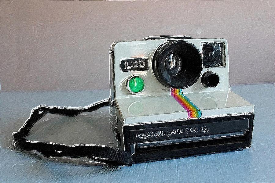 Polaroid Camera Painting Painting by Tony Rubino