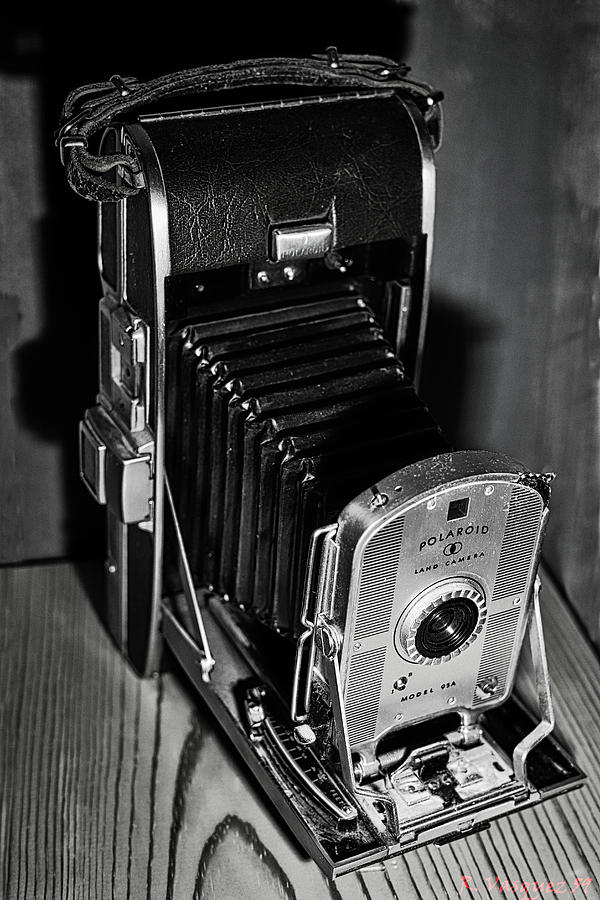 Polaroid Land Camera 1950s BW Photograph by Rene Vasquez