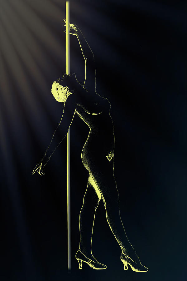 Pole Dancer Digital Art by John Haldane