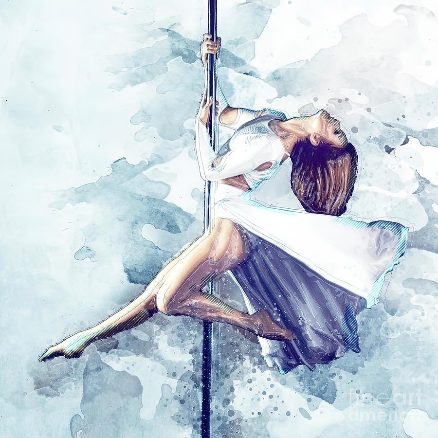 Pole Dancing Design Painting by Aiden Chloe - Fine Art America