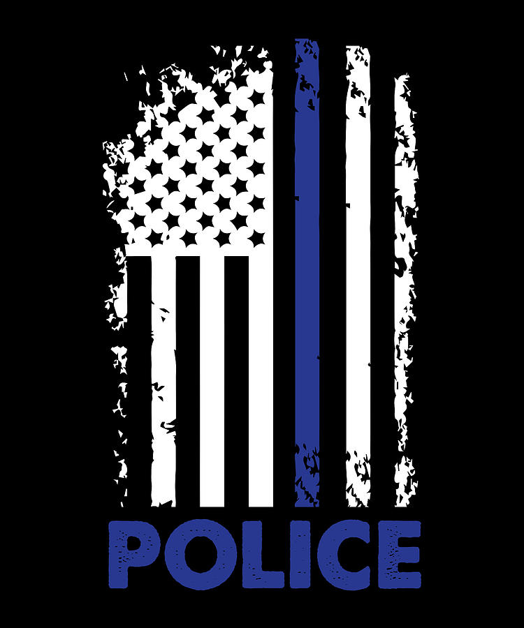 Police Flag Digital Art by Thrive Clothing - Fine Art America