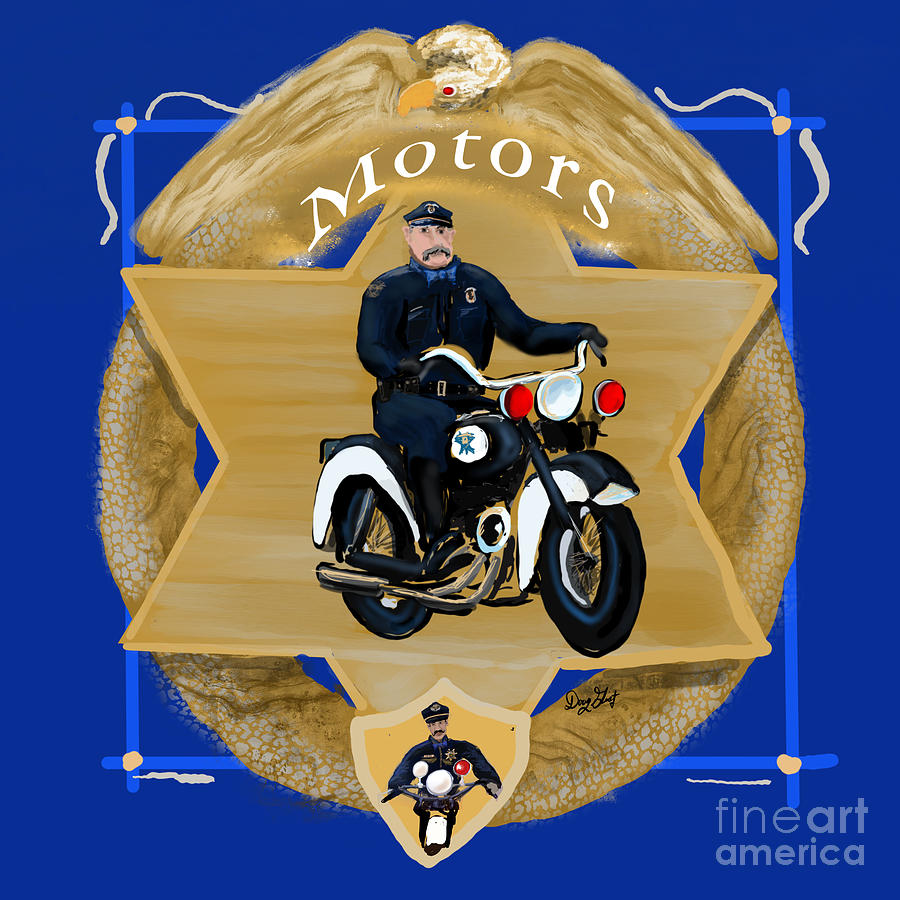 Police Motor Digital Art by Doug Gist