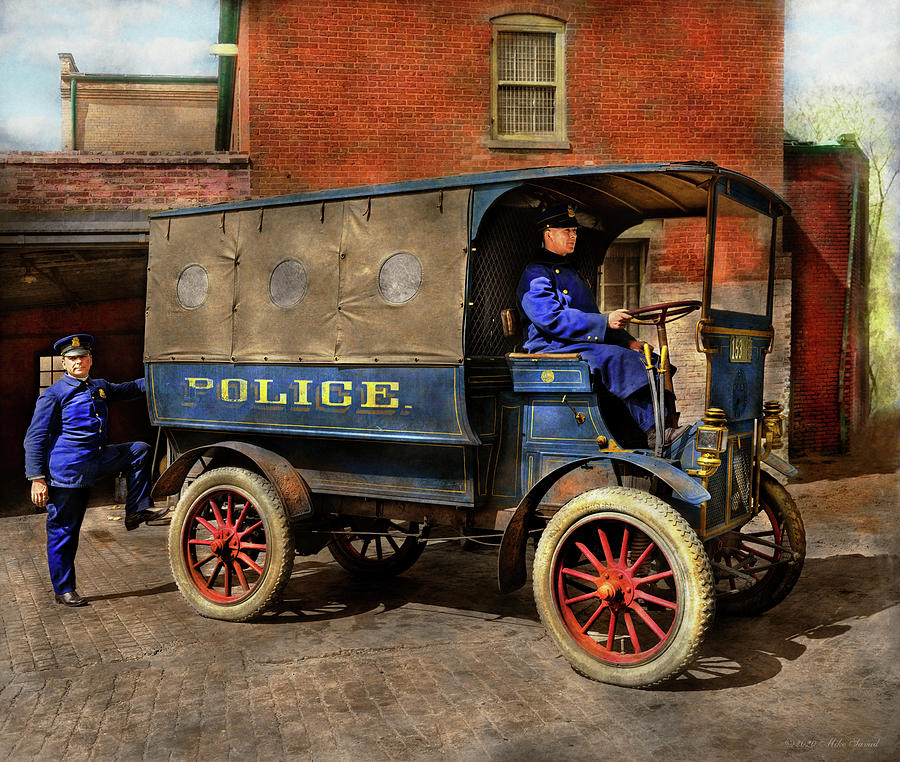 Police - The paddy wagon 1919 Photograph by Mike Savad