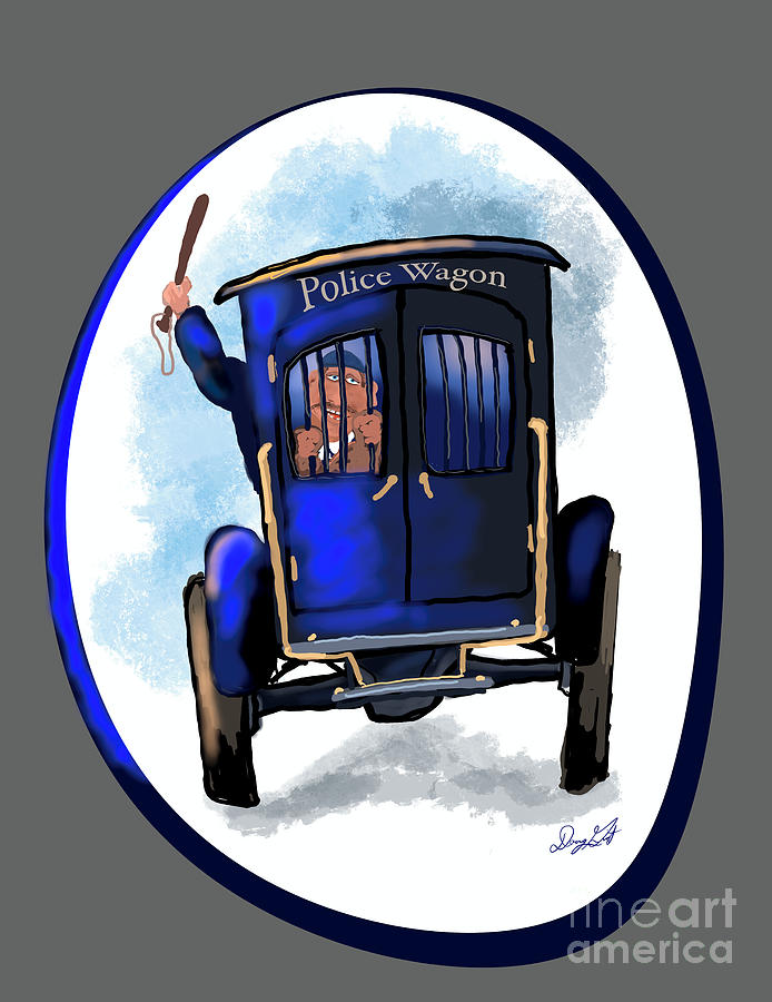 Police Wagon Digital Art by Doug Gist