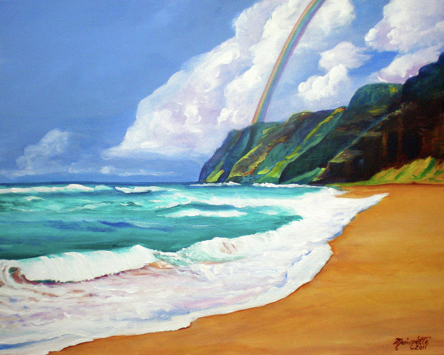 Polihale Rainbow Painting by Marionette Taboniar