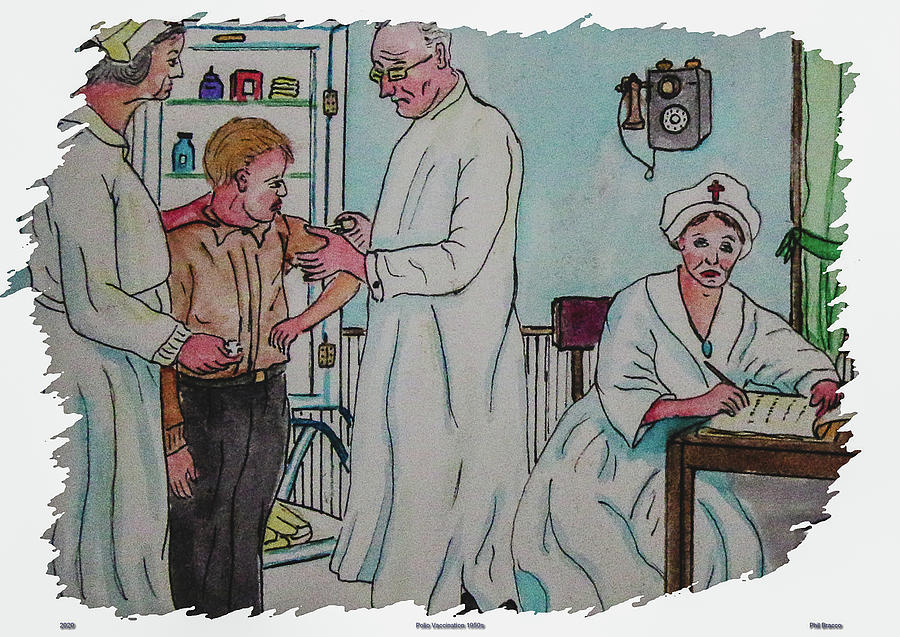 Polio Vaccinations 1940s Painting by Philip And Robbie Bracco