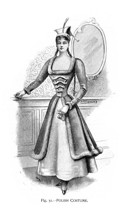 Polish Costume - Victorian Fashion Drawing by Duncan1890