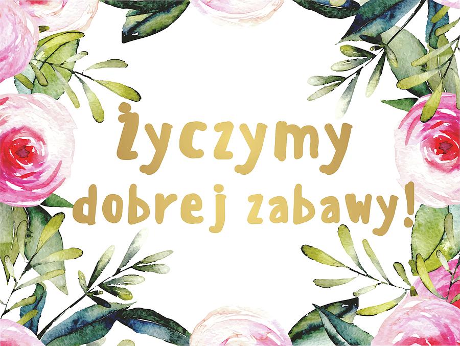 Polish Wedding Welcome sign Gift from Poland Digital Art by Magdalena Walulik