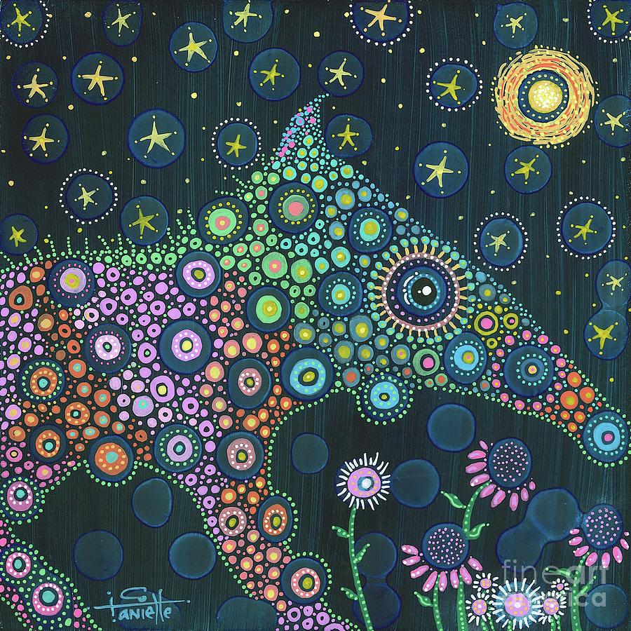 Polka Dot Peccary-Anteater-ish Painting by Tanielle Childers