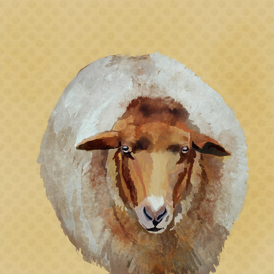 Polka Dot Sheep Digital Art by Roberta Murray