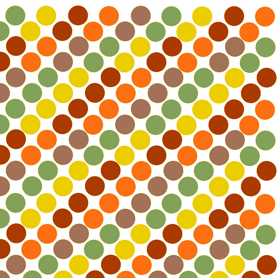 Fall Polka dots  Digital Art by Bnte Creations