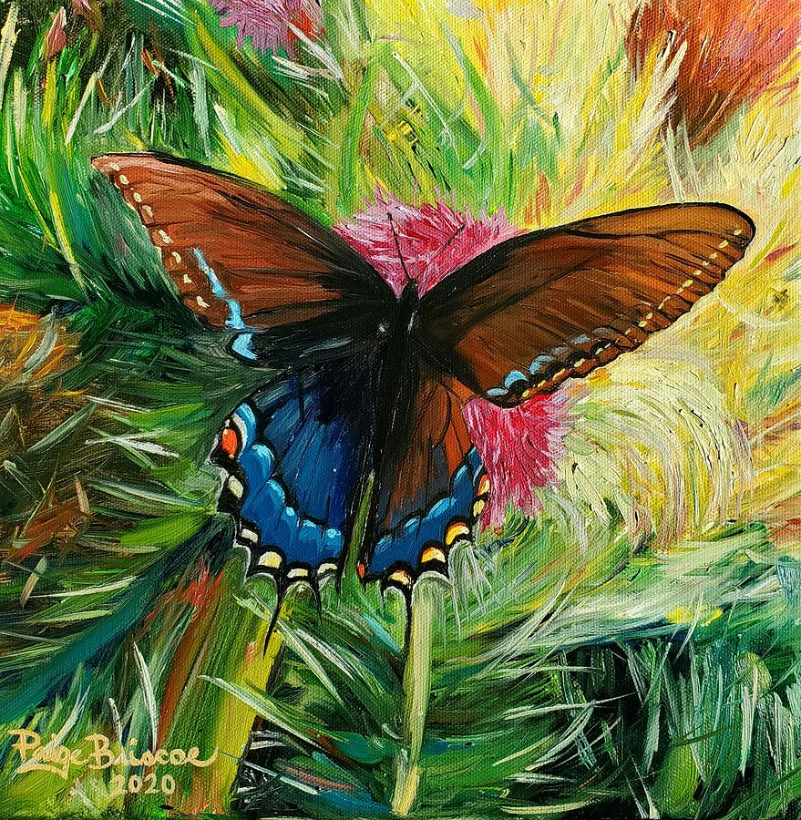 Butterfly Painting - Pollination  by Paige Briscoe