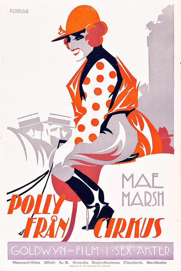 Vintage Mixed Media - Polly of the Circus, 1917 - art by Eric Rohman by Movie World Posters