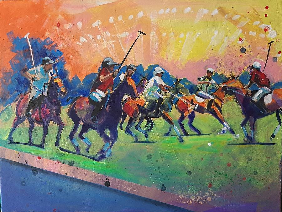 Polo Match Painting by Kaytee Esser