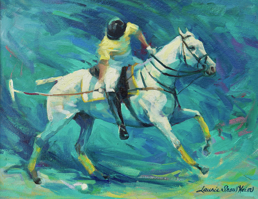 Polo Player Painting - Polo Player by Laurie Snow Hein