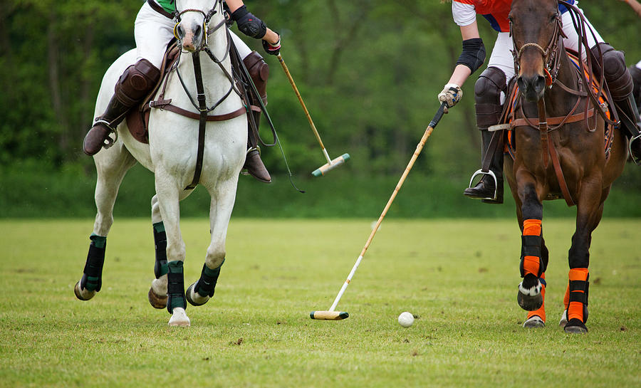 Polo players challenging for the ball Photograph by Lorado