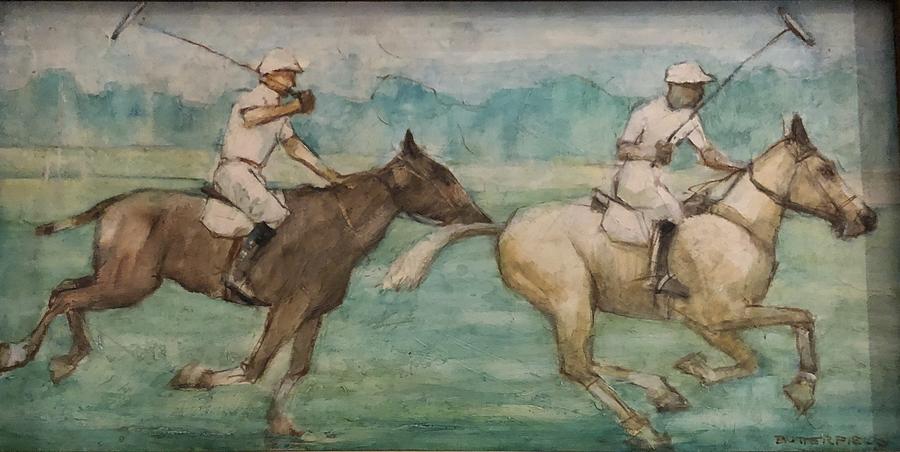 Polo Players Painting by W Cortland Butterfield
