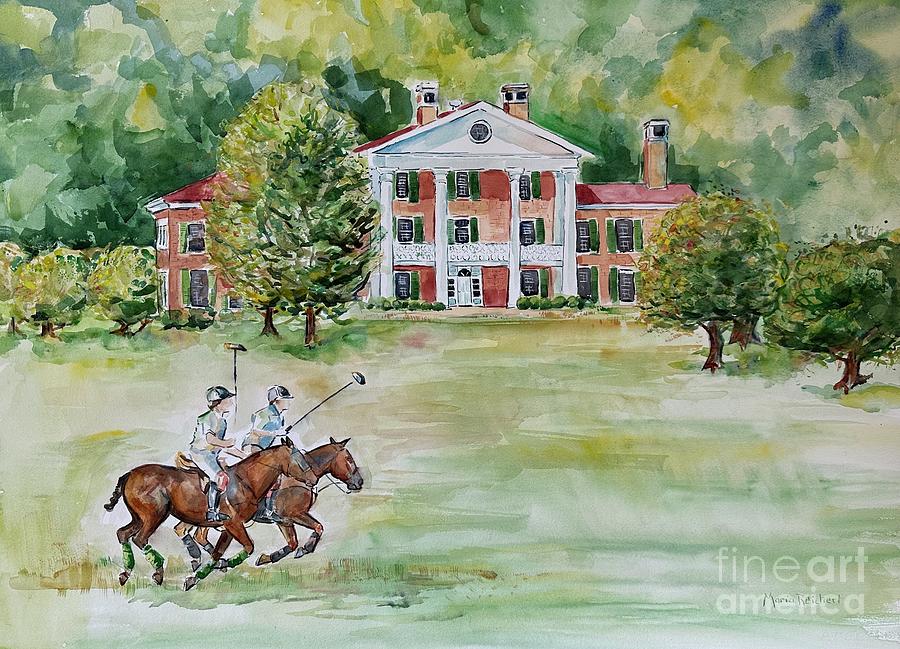 Polo Ponies Painting by Maria Reichert