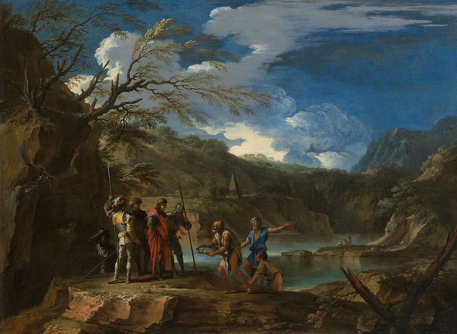 Polycrates and the Fisherman Painting by Salvator Rosa
