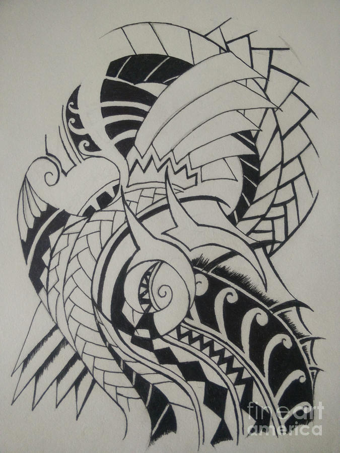 Tattoo sketch of a black.and.white Polynesian god mask in vector form.  21828017 Vector Art at Vecteezy
