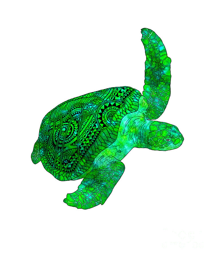 polynesian art turtle