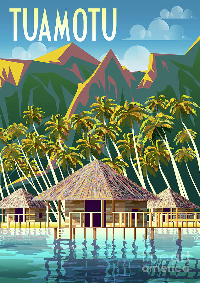 Polynesia Tropical Beach Landscape Digital Art by Alver Studio - Fine ...