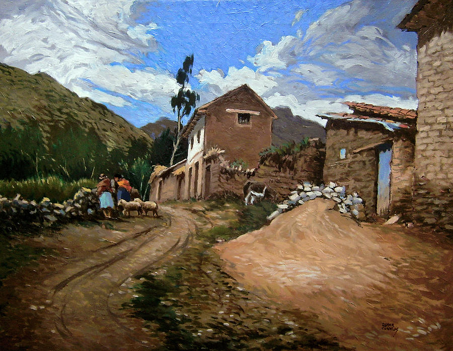 Pomachanchis Landscape Painting by Oscar Cuadros - Fine Art America