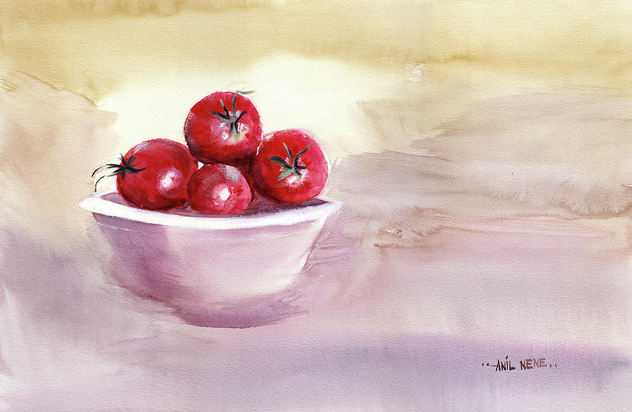 Pomegranate Painting by Anil Nene
