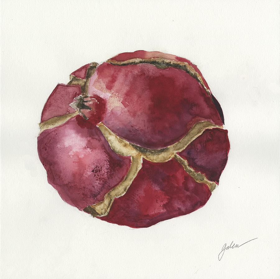 Pomegranate Painting by Galen Hazelhofer