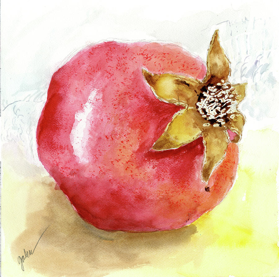 Pomegranate II Painting by Galen Hazelhofer