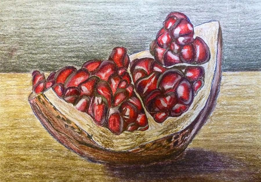 Pomegranate Painting by Mackenna Swann
