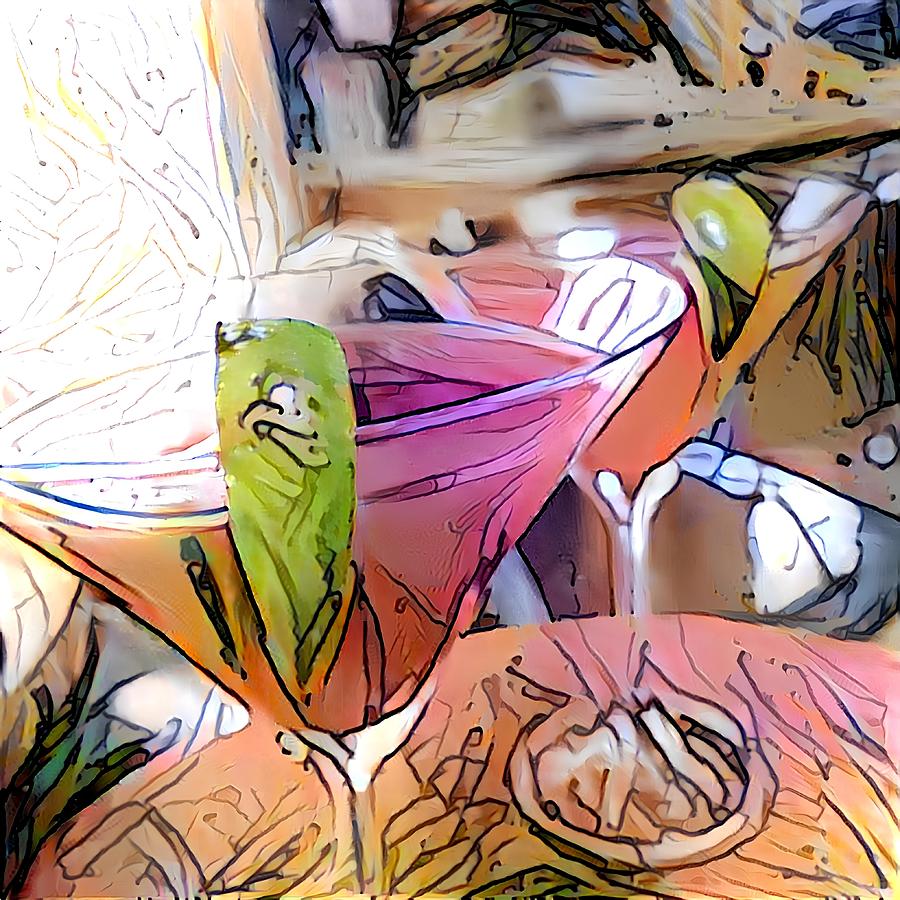 Pomegranate Martini Digital Art by Mangos Art