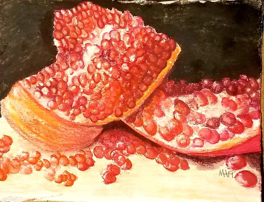 Pomegranate Painting by Monica Habib