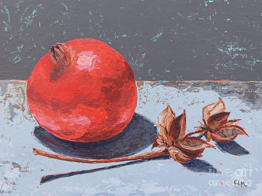 Pomegranate Season Painting by Cheryl McClure