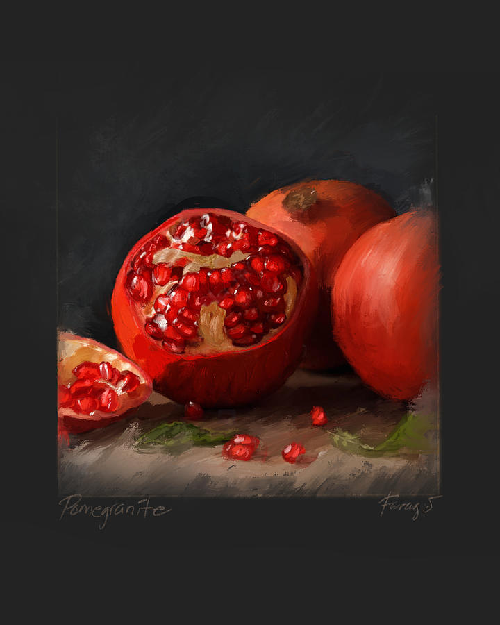 Pomegranates Painting by Peter Farago Pomegranates Painting by Peter Farago