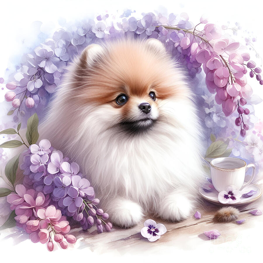 Pomeranian 2 Digital Art by Mia-Maria Wikstrom - Fine Art America