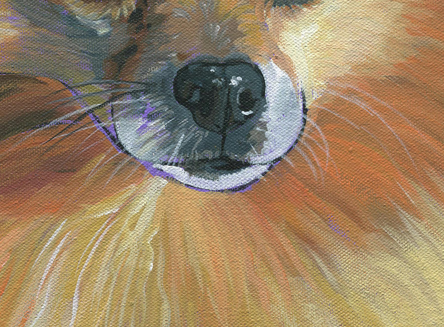Pomeranian Mask Painting by Nadi Spencer