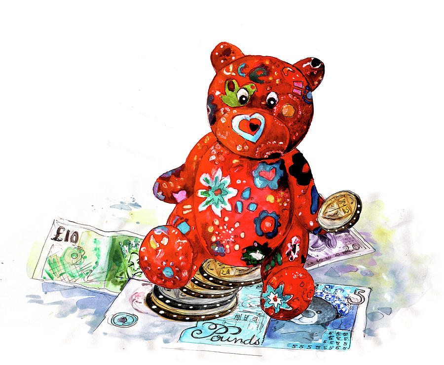 Pomme Pidou Bear Painting by Miki De Goodaboom