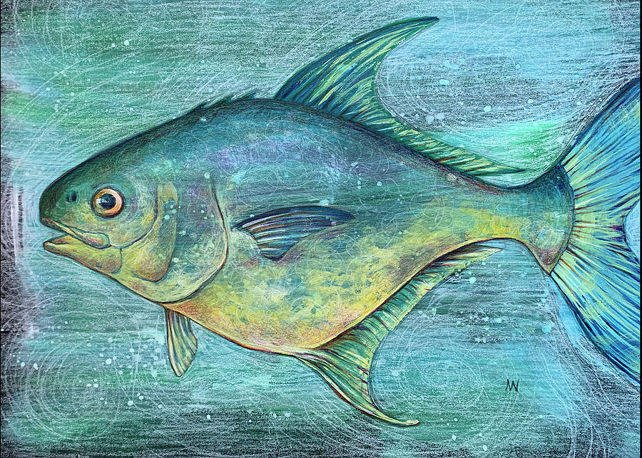 Pompano Mixed Media by AnneMarie Welsh