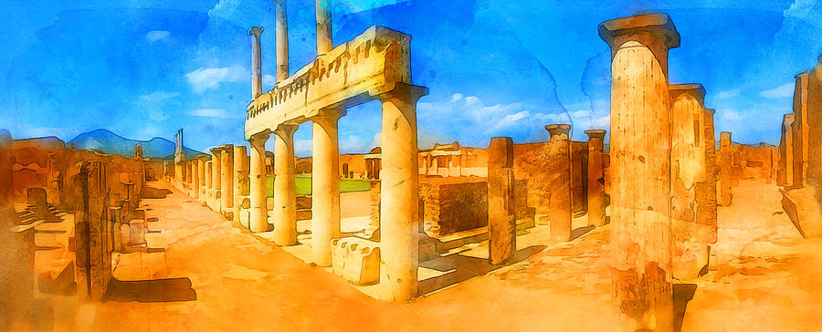 Pompei, Italy - 03 Painting by AM FineArtPrints