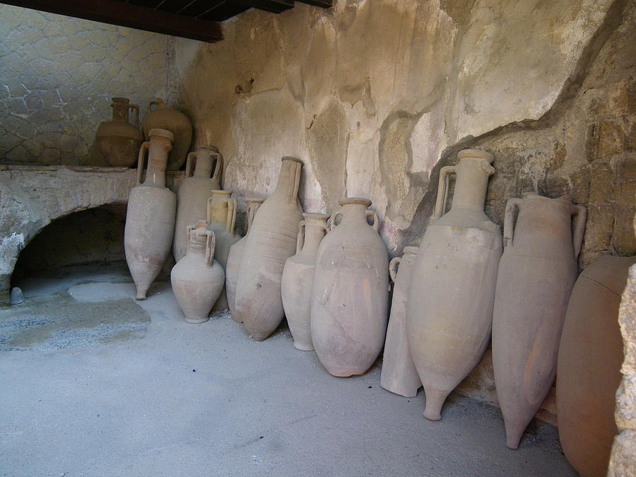 Pompeii amphorae Photograph by Lisa Mutch