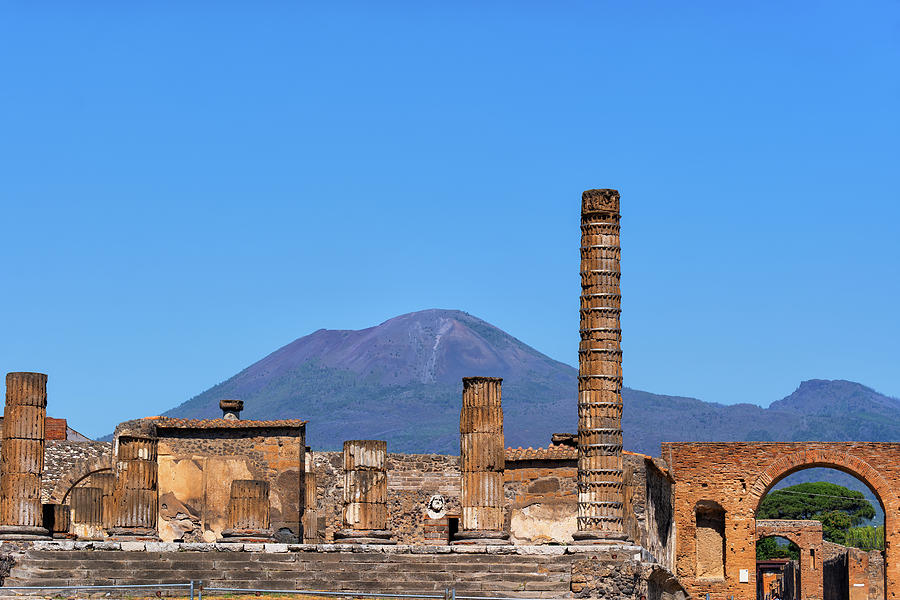 Pompeii and Mount Vesuvius in Italy Photograph by Artur Bogacki