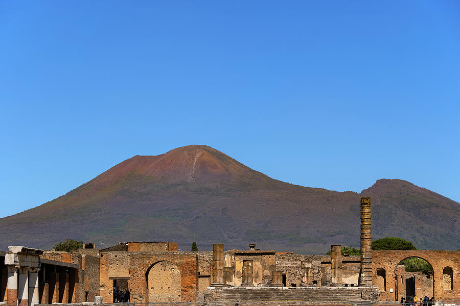 Pompeii Ruins and Mount Vesuvius Photograph by Artur Bogacki