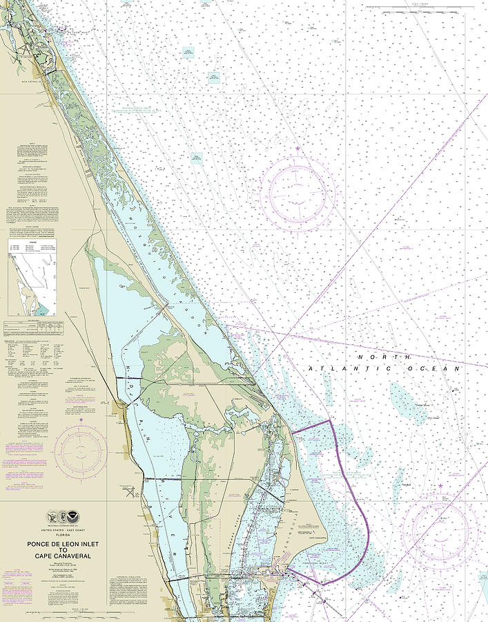 Ponce de Leon Inlet to Cape Canaveral Chart 11484 No Borders Digital ...