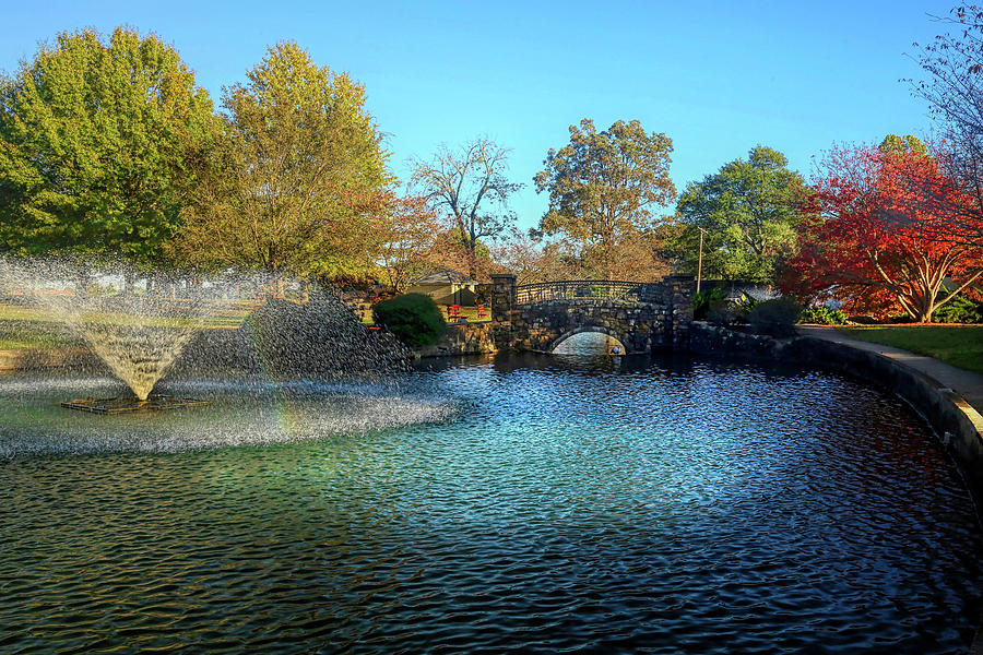 Pond at Janssen Park Mena Arkansas Photograph by Judy Vincent