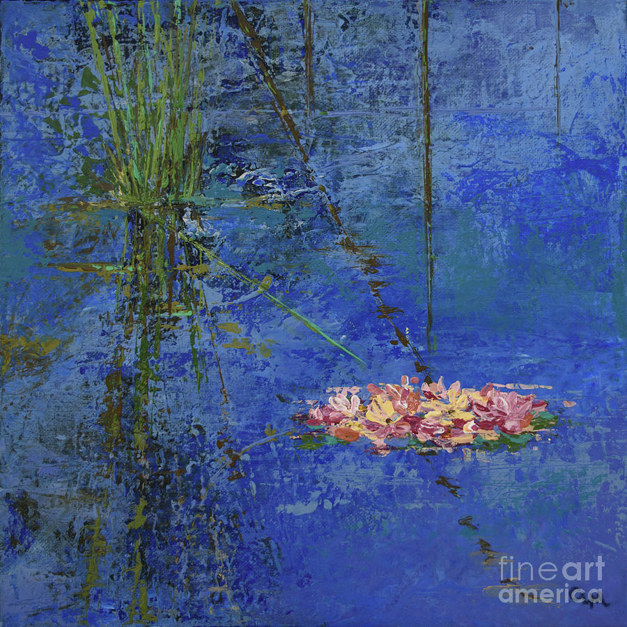 Pond Flowers Painting by Cheryl McClure